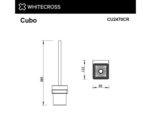 Ершик подвесной WHITECROSS Cubo CU2470CR (хром) Ершик подвесной WHITECROSS Cubo CU2470CR (хром)