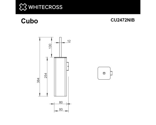 Ершик подвесной WHITECROSS Cubo CU2472NIB (брашированный никель) Ершик подвесной WHITECROSS Cubo CU2472NIB (брашированный никель)