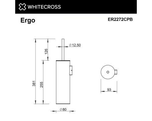 Ершик подвесной WHITECROSS Ergo ER2272CPB (брашированная медь)
