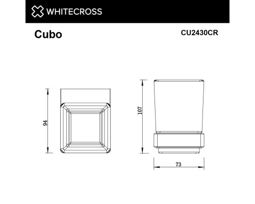 Стакан подвесной WHITECROSS Cubo CU2430CR (хром)