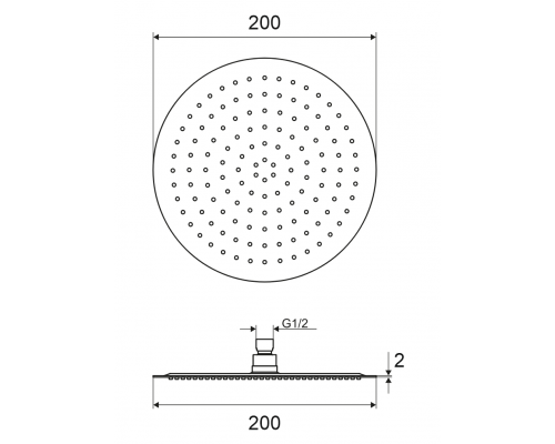 Верхний душ EXCELLENT Slim AREX.3020CR D=20 см (хром)