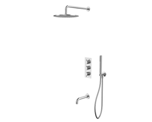 Термостатическая система для ванны скрытого монтажа WHITECROSS Y YSET11NIB (брашированный никель)