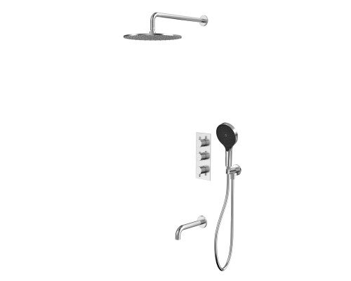 Термостатическая система для ванны скрытого монтажа WHITECROSS Y YSET11TOPNIB (брашированный никель)