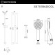 Душевой гарнитур на штанге WHITECROSS SET51BASICGL (золото)