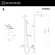 Термостатическая душевая система наружного монтажа WHITECROSS X X1454GL (золото)
