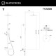 Термостатическая душевая система наружного монтажа WHITECROSS Y1254NIB (брашированный никель)