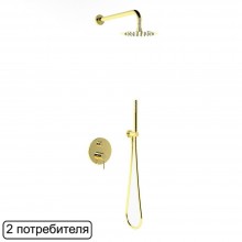Система для душа скрытого монтажа EXCELLENT Pi AREX.SET.1245GL (золото)