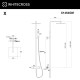 Термостатическая душевая система наружного монтажа WHITECROSS X X1454GM (оружейная сталь)