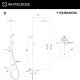 Термостатическая система для ванны наружного монтажа WHITECROSS Y Y1234BASICBL (черный мат)