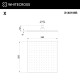 Верхний душ WHITECROSS 25x25 см X1401NIB (брашированный никель)