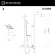 Термостатическая душевая система наружного монтажа WHITECROSS X X1454NIB (брашированный никель)