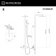 Термостатическая душевая система наружного монтажа WHITECROSS X X1454GLB (брашированное золото)