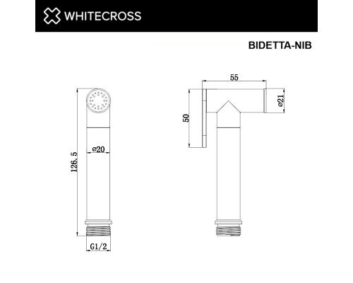 Лейка для биде WHITECROSS BIDETTA-NIB (брашированный никель) Лейка для биде WHITECROSS BIDETTA-NIB (брашированный никель)