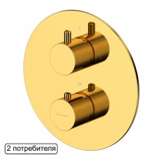 Смеситель термостатический для душа скрытого монтажа WHITECROSS Y Y1236GL (золото)