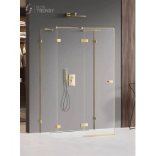 Душевое ограждение NEW TRENDY AVEXA GOLD SHINE L 90x90x200 EXK-2102 (золото)