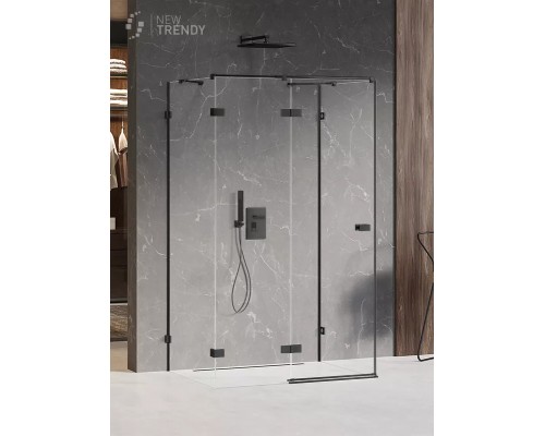 заказать Душевое ограждение NEW TRENDY AVEXA BLACK L 110x90x200 EXK-2615 (черный) в магазине сантехники Elit-san.ru Душевое ограждение NEW TRENDY AVEXA BLACK L 110x90x200 EXK-2615 (черный) Elit-san.ru