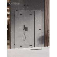 Душевое ограждение NEW TRENDY AVEXA BLACK L 120x120x200 EXK-2624 (черный)