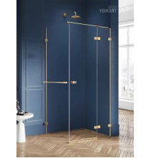 Душевое ограждение NEW TRENDY AVEXA GOLD BRUSHED R 100x90x200 EXK-3054 (брашированное золото)