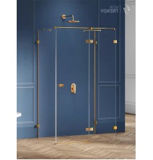 Душевое ограждение NEW TRENDY AVEXA GOLD BRUSHED R 110x80x200 EXK-3119 (брашированное золото)