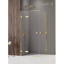 Душевое ограждение NEW TRENDY AVEXA GOLD SHINE L 100x80x200 EXK-3175 (золото)