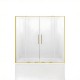 Шторка для ванны NEW TRENDY SMART LIGHT GOLD 150x150 EXK-4313 (светлое золото) Elit-san.ru