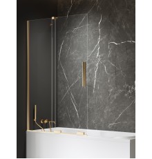 Шторка для ванны NEW TRENDY SMART GOLD BRUSHED 110x150 EXK-7788-WU (брашированное золото)