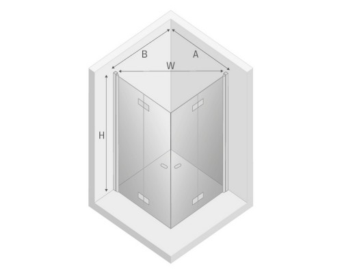 Душевое ограждение NEW TRENDY NEW SOLEO складные 2D 80x90x195 D-0148A/D-0153A (хром) Elit-san.ru