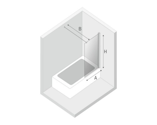 Шторка для ванны NEW TRENDY NEW MODUS WHITE 80x150 EXK-2338-WP (белый) Elit-san.ru