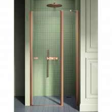 Дверь в нишу NEW TRENDY NEW SOLEO COPPER BRUSHED 90x195 D-0521A (брашированная медь)