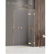 Душевое ограждение NEW TRENDY AVEXA GOLD SHINE R 100x90x200 EXK-3206 (золото)