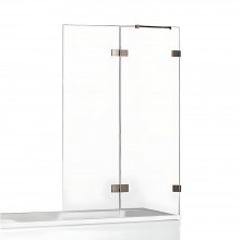 Шторка для ванны NEW TRENDY AVEXA GUNMETAL BRUSHED 140x150 EXK-3530 R (оружейная сталь)