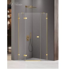 Душевое ограждение NEW TRENDY AVEXA GOLD SHINE L 80x80x200 EXK-3840 (золото)