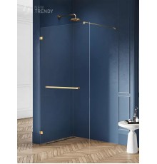 Душевое ограждение NEW TRENDY AVEXA GOLD BRUSHED 100x200 EXK-7037 (брашированное золото)