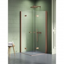 Душевое ограждение NEW TRENDY NEW SOLEO COPPER BRUSHED 80x80x195 K-2080 (брашированная медь)