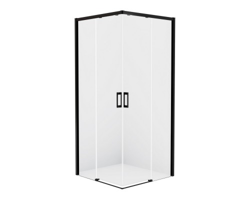 Душевое ограждение NEW TRENDY PRIME BLACK 100x80x200 D-0316A/D-0313A (черный) Elit-san.ru