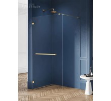 Душевое ограждение NEW TRENDY AVEXA GOLD BRUSHED 100x200 EXK-7027 (брашированное золото)