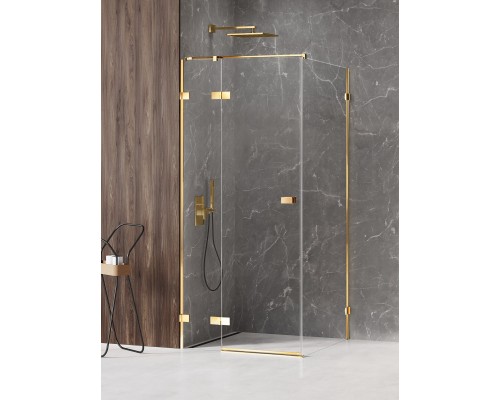 Душевое ограждение NEW TRENDY AVEXA GOLD SHINE L 80x90x200 EXK-1648 (золото) Elit-san.ru