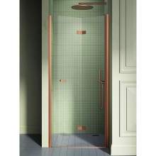 Дверь в нишу NEW TRENDY NEW SOLEO COPPER BRUSHED R 100x195 D-0506A (брашированная медь)