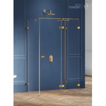 Душевое ограждение NEW TRENDY AVEXA GOLD BRUSHED R 110x100x200 EXK-3121 (брашированное золото)