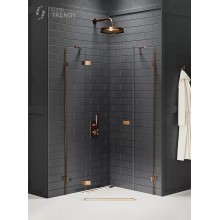 Душевое ограждение NEW TRENDY AVEXA COPPER BRUSHED L 90x90x200 EXK-3820 (брашированная медь)