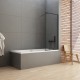 Шторка для ванны NEW TRENDY NEW SOLEO BLACK 100x140 P-0097-WP (черный) Elit-san.ru