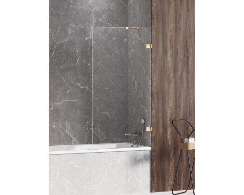 Шторка для ванны NEW TRENDY AVEXA GOLD SHINE 100x150 EXK-2175 (золото) Elit-san.ru