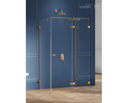 Душевое ограждение NEW TRENDY AVEXA GOLD BRUSHED R 90x70x200 EXK-3106 (брашированное золото) Elit-san.ru