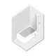 Шторка для ванны NEW TRENDY AVEXA WHITE 90x150 EXK-2964 (белый) Elit-san.ru