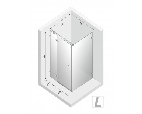 Душевое ограждение NEW TRENDY AVEXA WHITE L 120x100x200 EXK-2728 (белый) Elit-san.ru