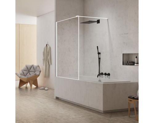 Шторка для ванны NEW TRENDY NEW MODUS WHITE 90x150 EXK-2351-WP (белый) Elit-san.ru