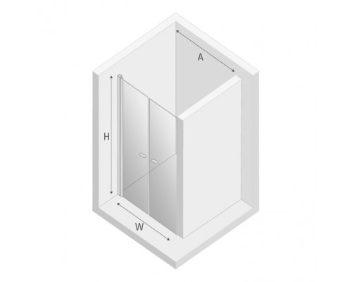 Дверь в нишу NEW TRENDY NEW SOLEO LIGHT GOLD 90x195 D-0456A (светлое золото) Elit-san.ru