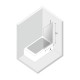 Шторка для ванны NEW TRENDY AVEXA 90x150 EXK-1952 (хром) Elit-san.ru