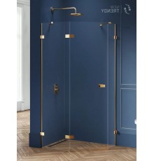 Душевое ограждение NEW TRENDY AVEXA GOLD BRUSHED L 100x80x200 EXK-3860 (брашированное золото)