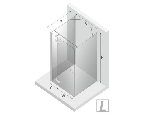 Душевое ограждение NEW TRENDY REFLEXA L 80x90x200 EXK-5191 (хром) Elit-san.ru